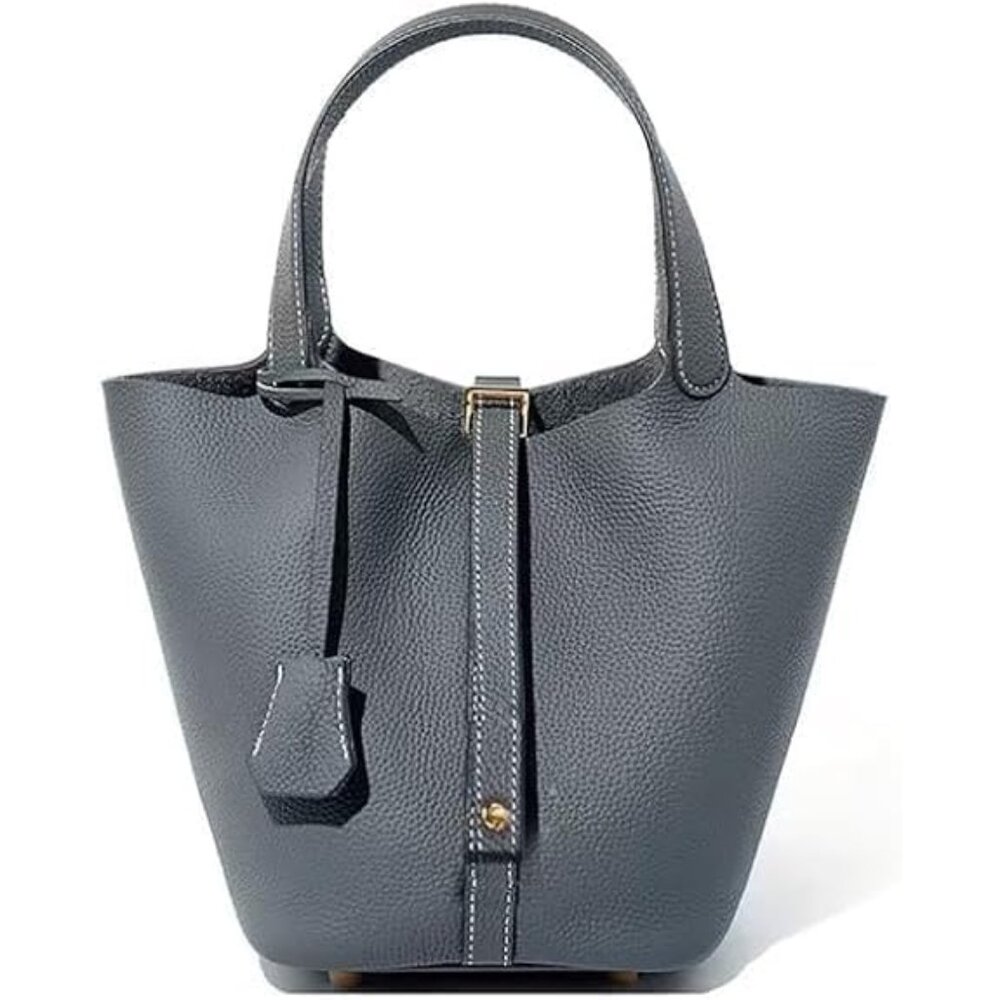 Chic Textured Drawstring Tote Bag - Lightweight G… - image 2